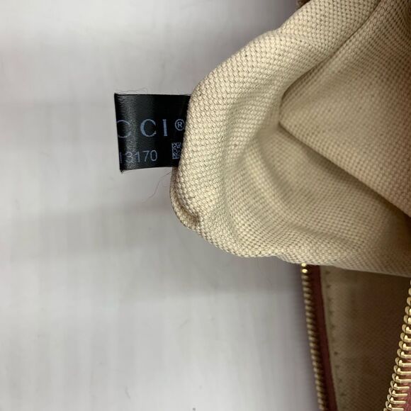 Auth Gucci Rose Pink Leather Web Line Boston Speedy 2way Tote Bag Preloved - Picture 10 of 16